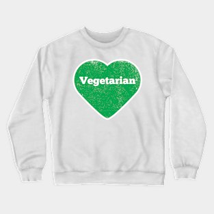 Vegetarian Heart - Distressed Crewneck Sweatshirt